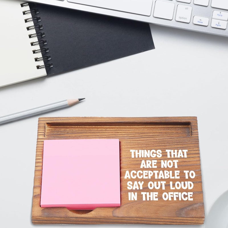 EFFJNSG Funny Office Sticky Note Holder, Things That are Not Acceptable to Say Out Loud in The Office, Work Desk Organizer with Humor, Coworker Gift, Boss Appreciation, Workplace Gag Gift EDP120 - Image 2